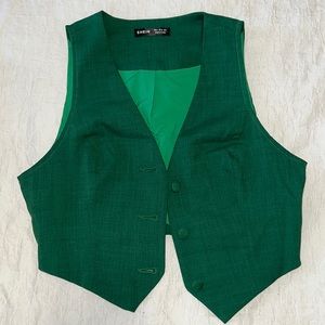Green Button Up Vest